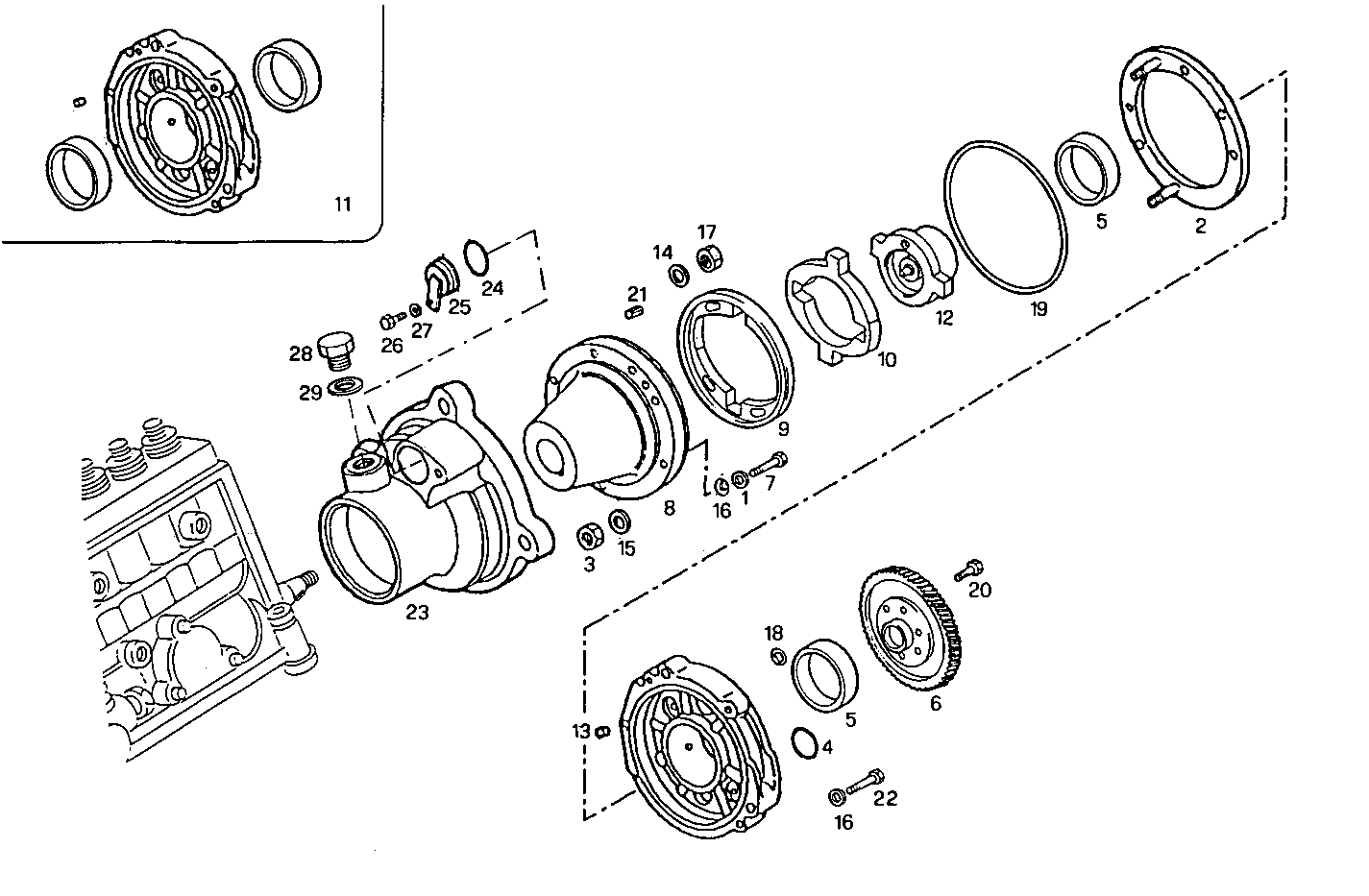 INJECTION PUMP DRIVE parts diagram