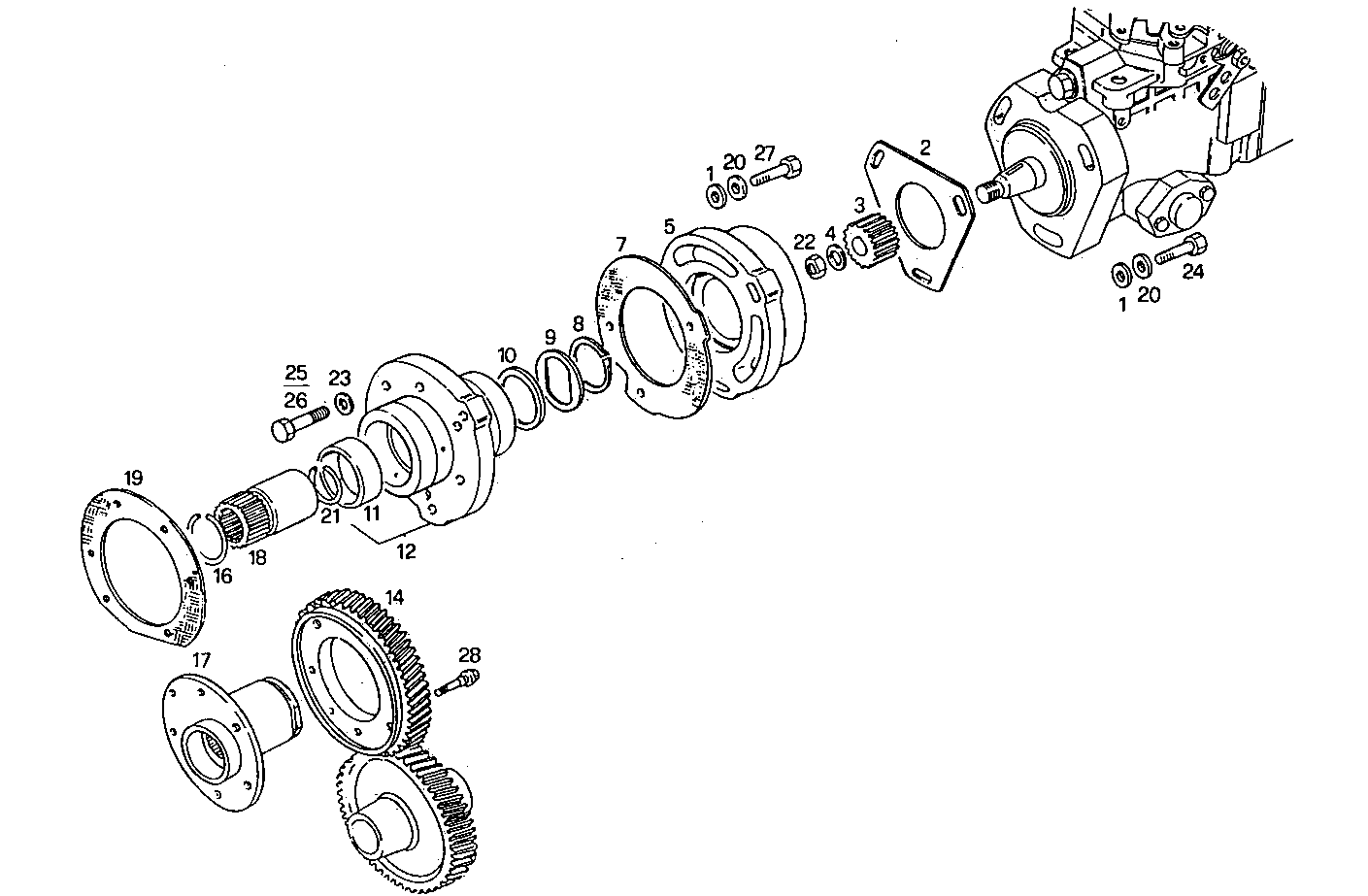 INJECTION PUMP DRIVE parts diagram