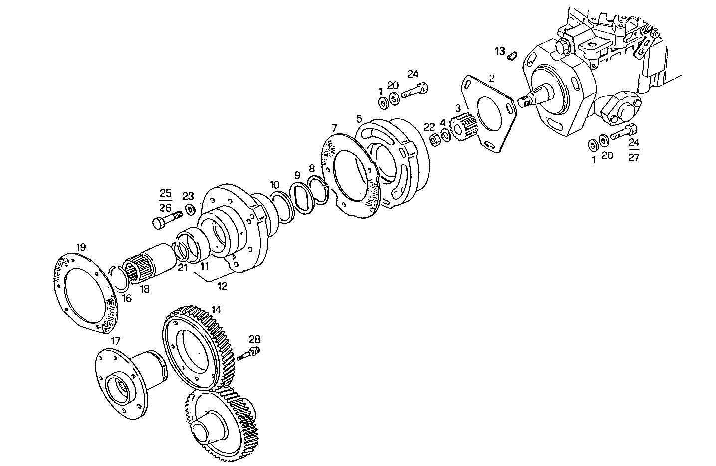 INJECTION PUMP DRIVE parts diagram