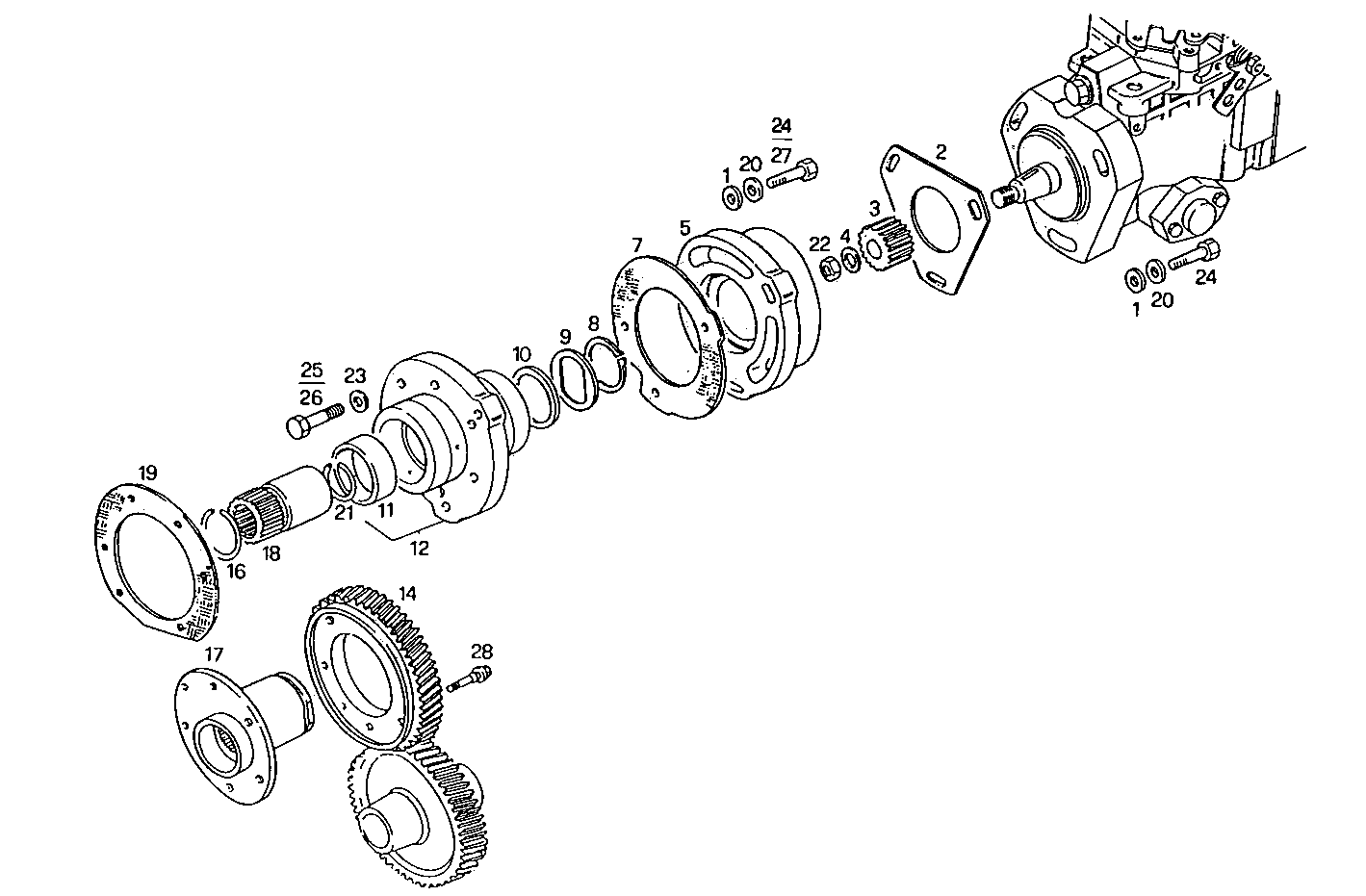 INJECTION PUMP DRIVE parts diagram