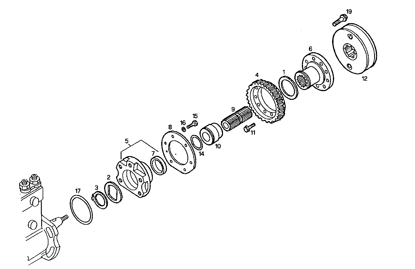 INJECTION PUMP DRIVE parts diagram