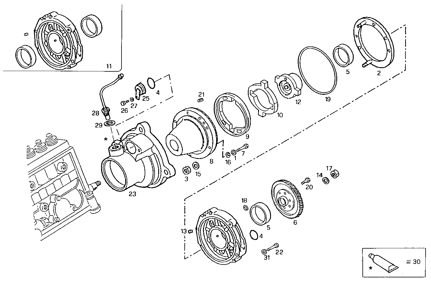 INJECTION PUMP DRIVE parts diagram