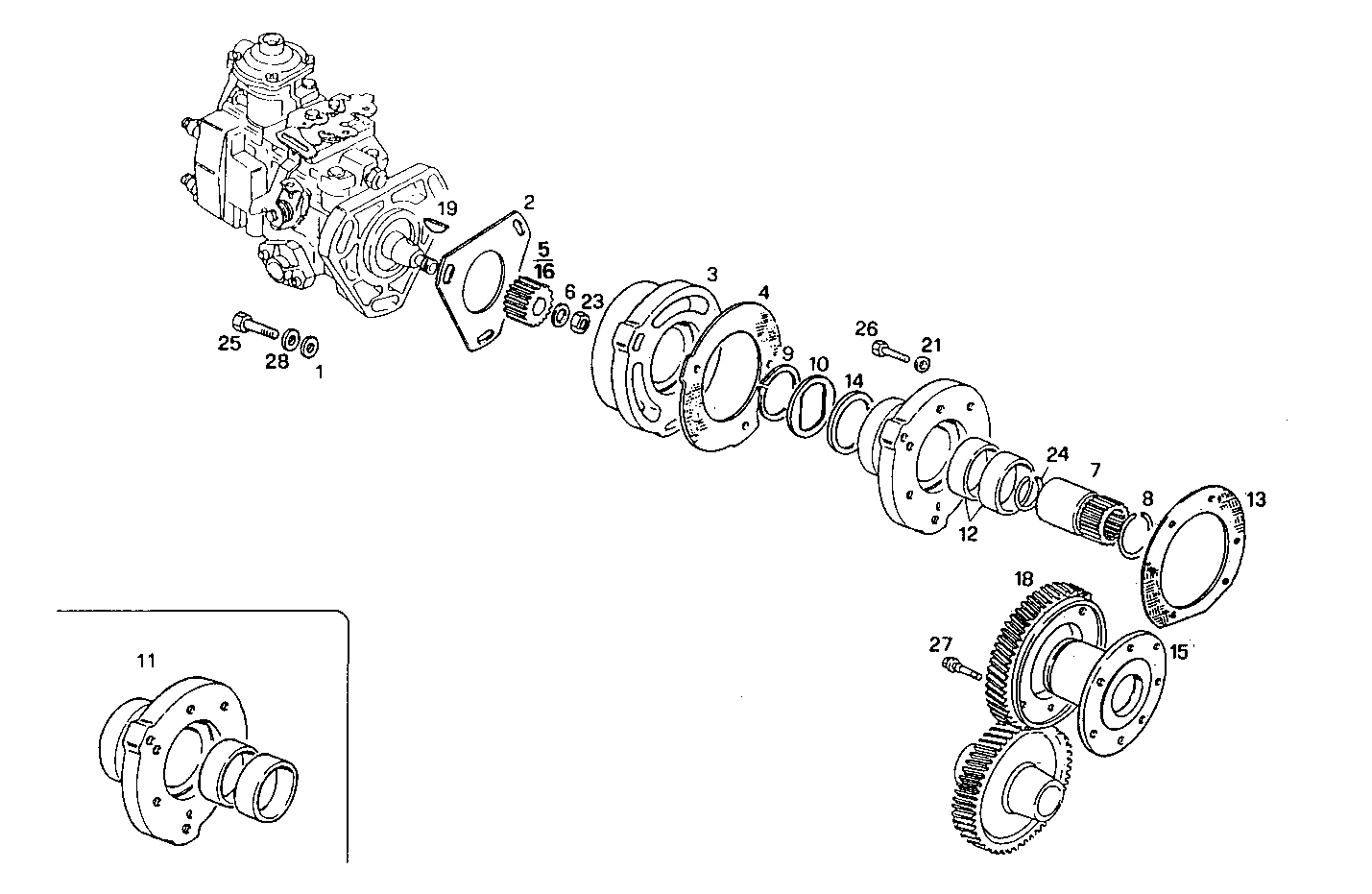 INJECTION PUMP DRIVE parts diagram