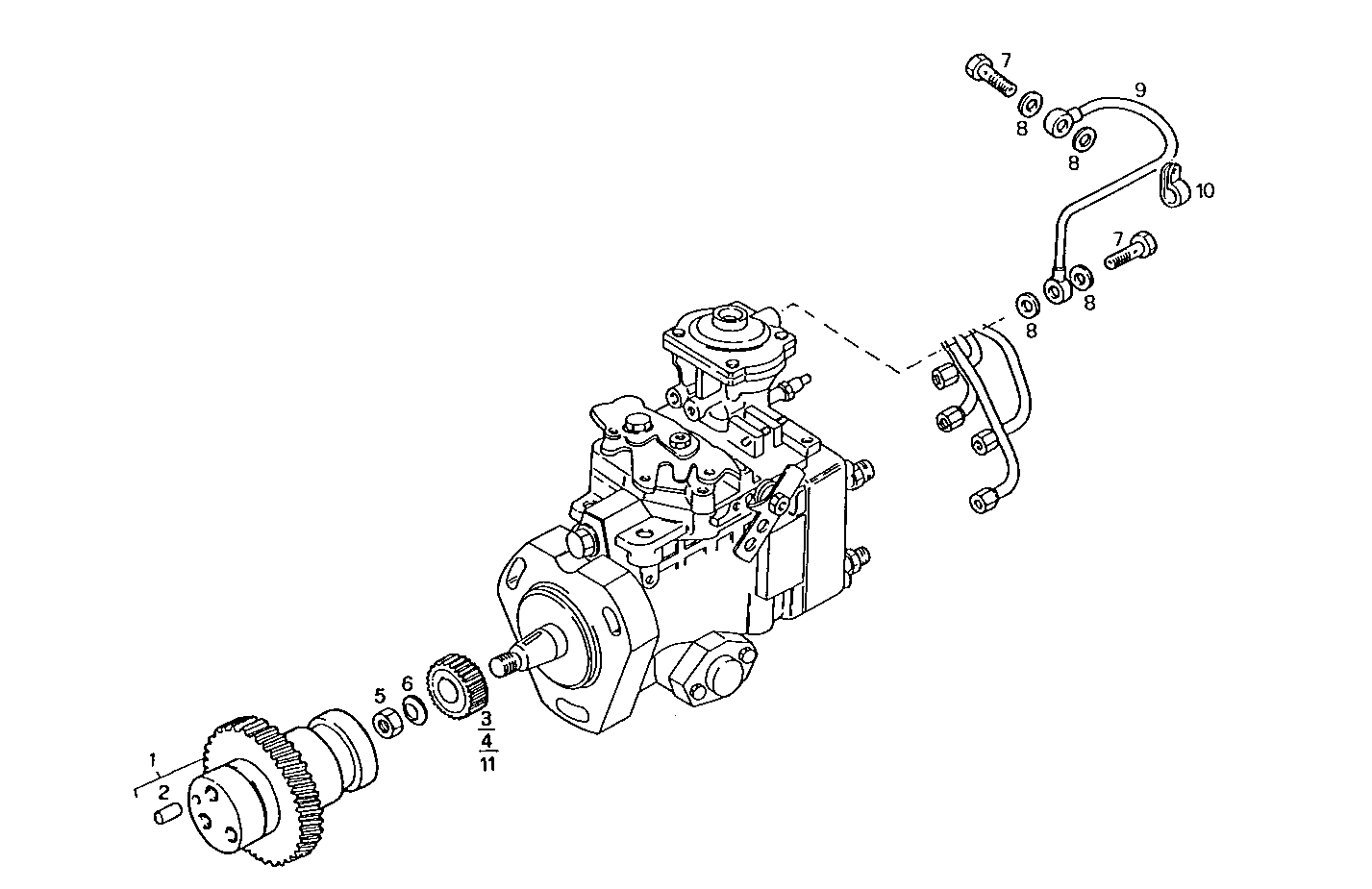 INJECTION PUMP DRIVE parts diagram