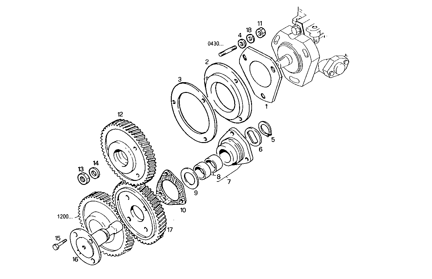 INJECTION PUMP DRIVE parts diagram