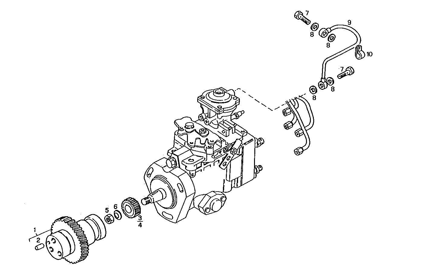 INJECTION PUMP DRIVE parts diagram