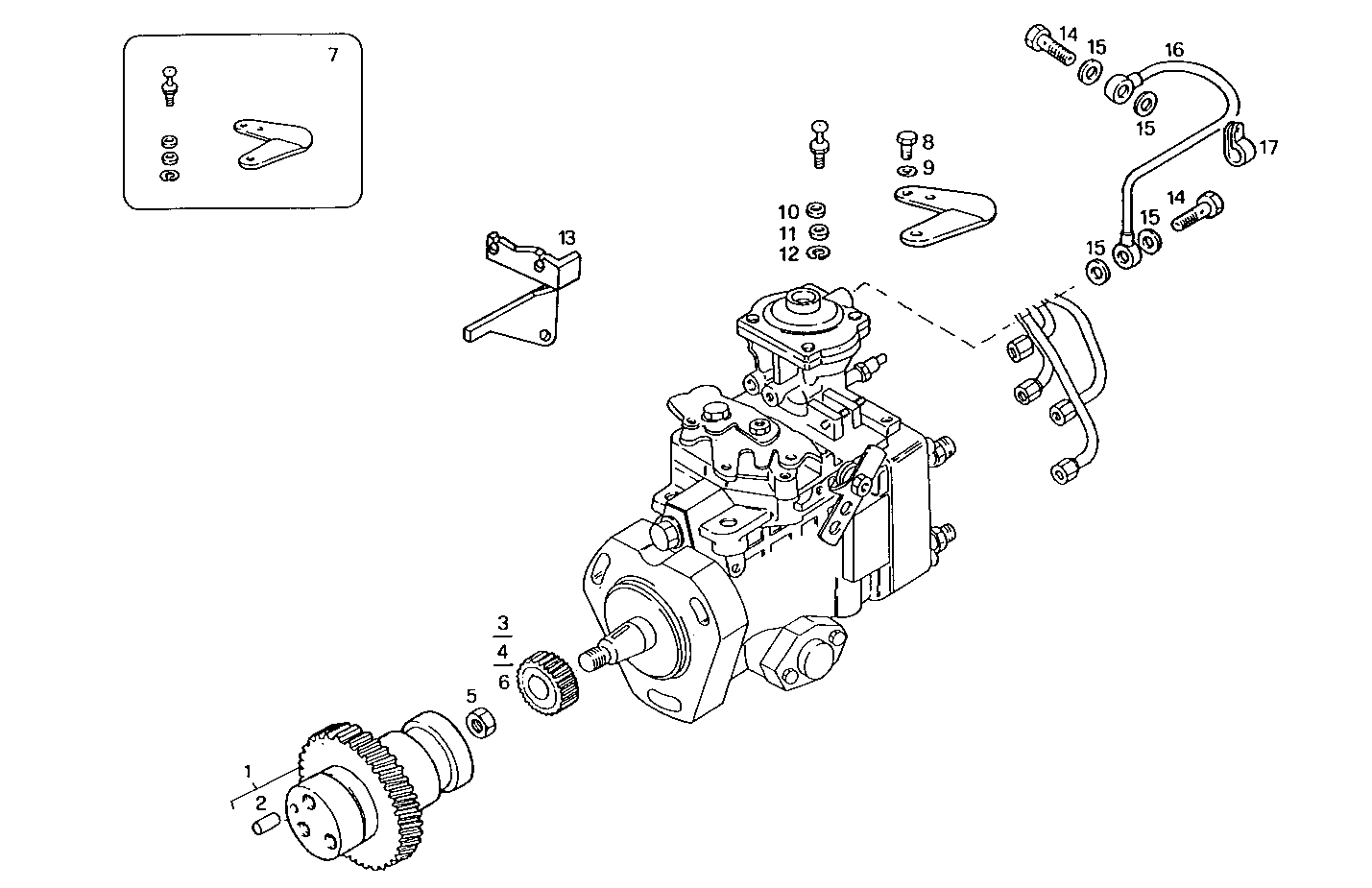INJECTION PUMP DRIVE parts diagram