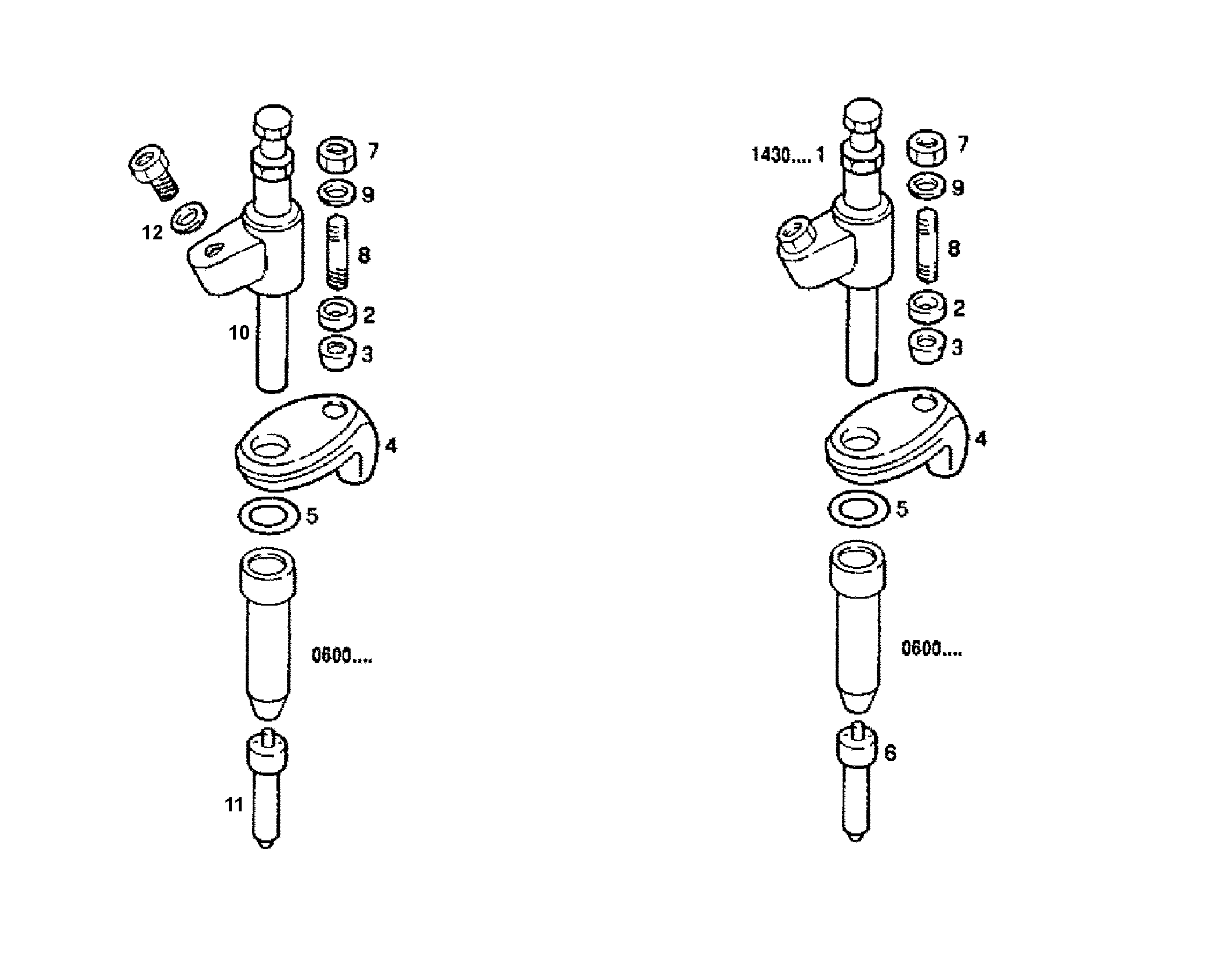 INJECTORS parts diagram
