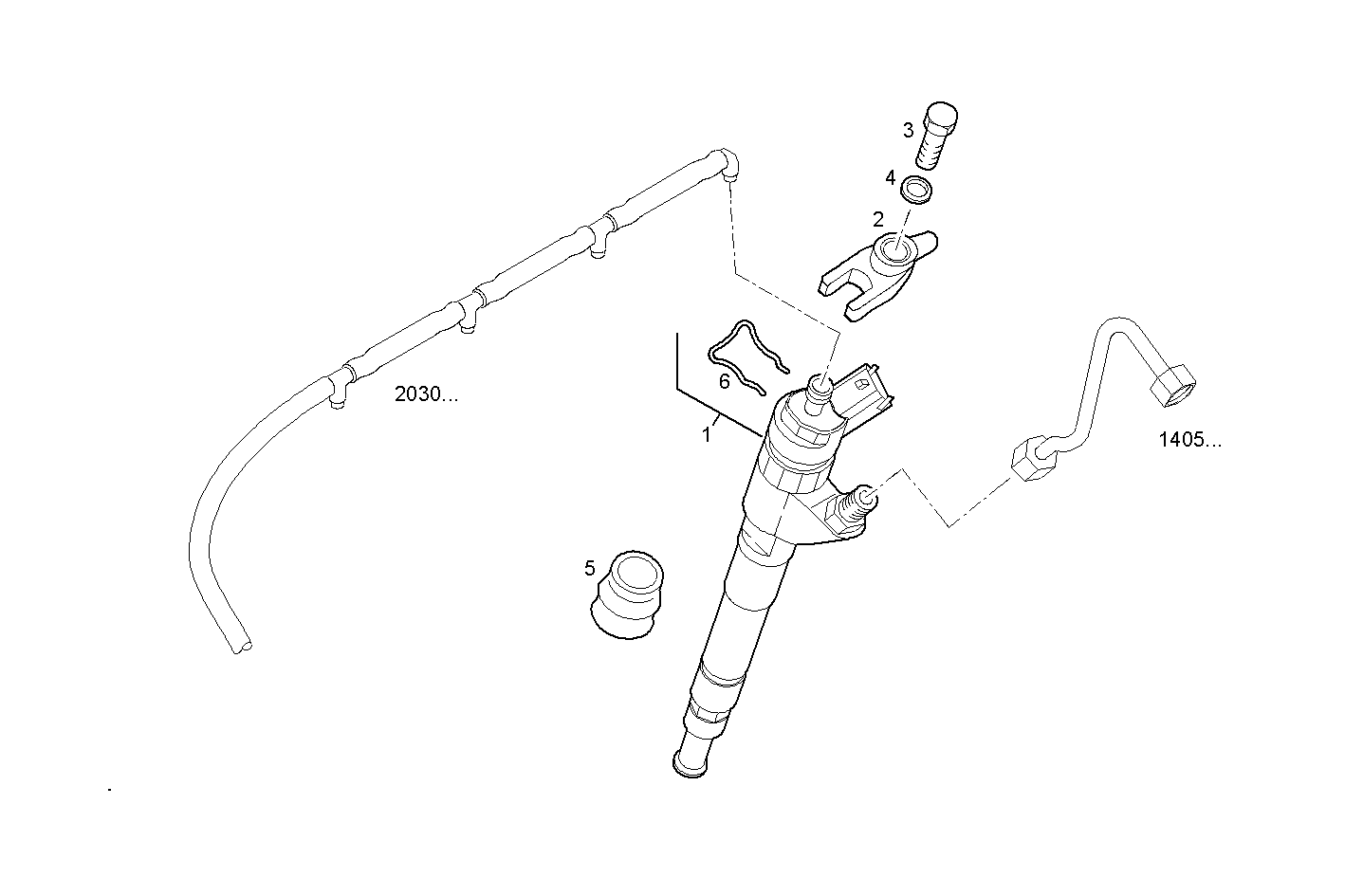INJECTORS - F1CE0481B*A001 SOFIM HPI 3.0L - EURO 3 parts diagram