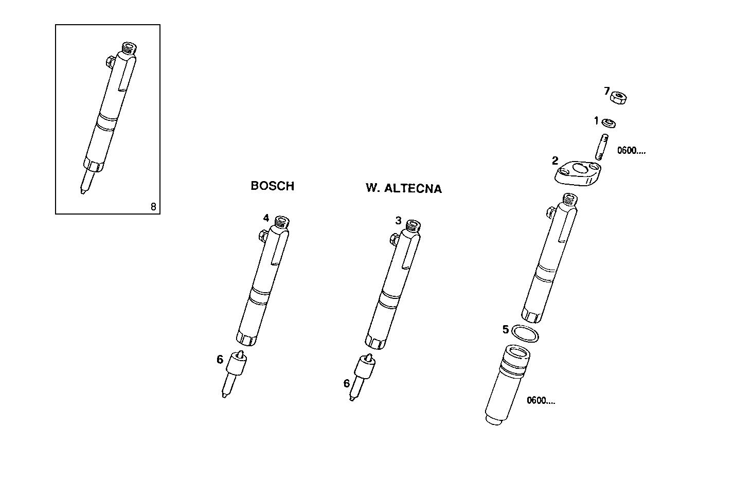 INJECTORS parts diagram