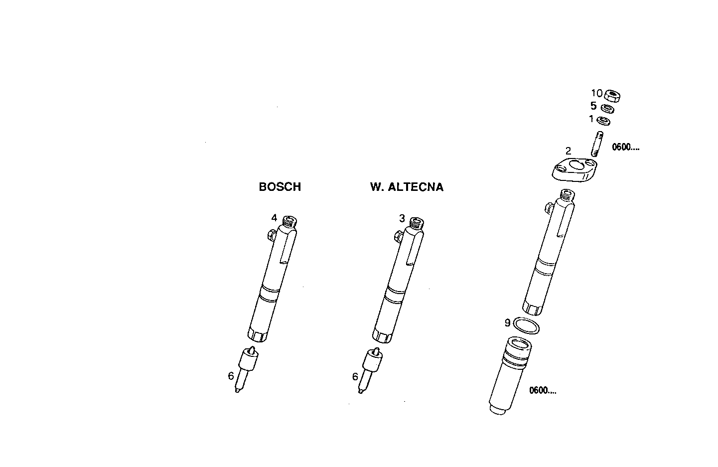 INJECTORS parts diagram