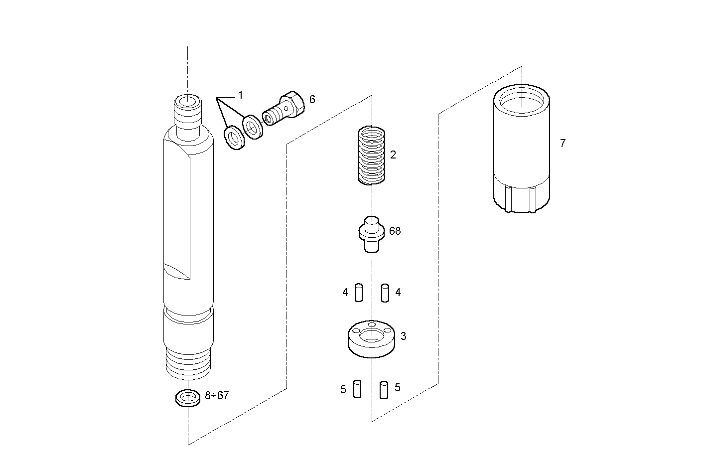 NOZZLE HOLDER (COMPONENTS) parts diagram