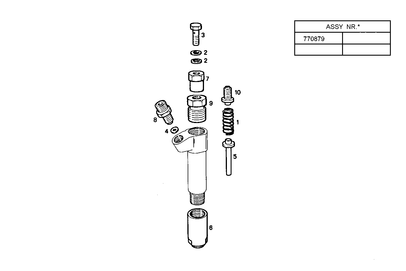 NOZZLE HOLDER (COMPONENTS) - 8210M22.30 8210M22 parts diagram