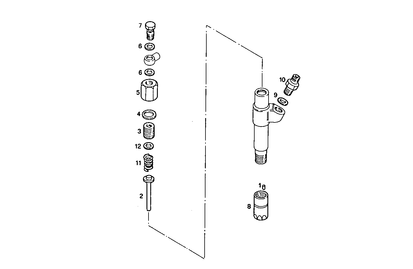 NOZZLE HOLDER (COMPONENTS) - 8210M22.30 8210M22 parts diagram