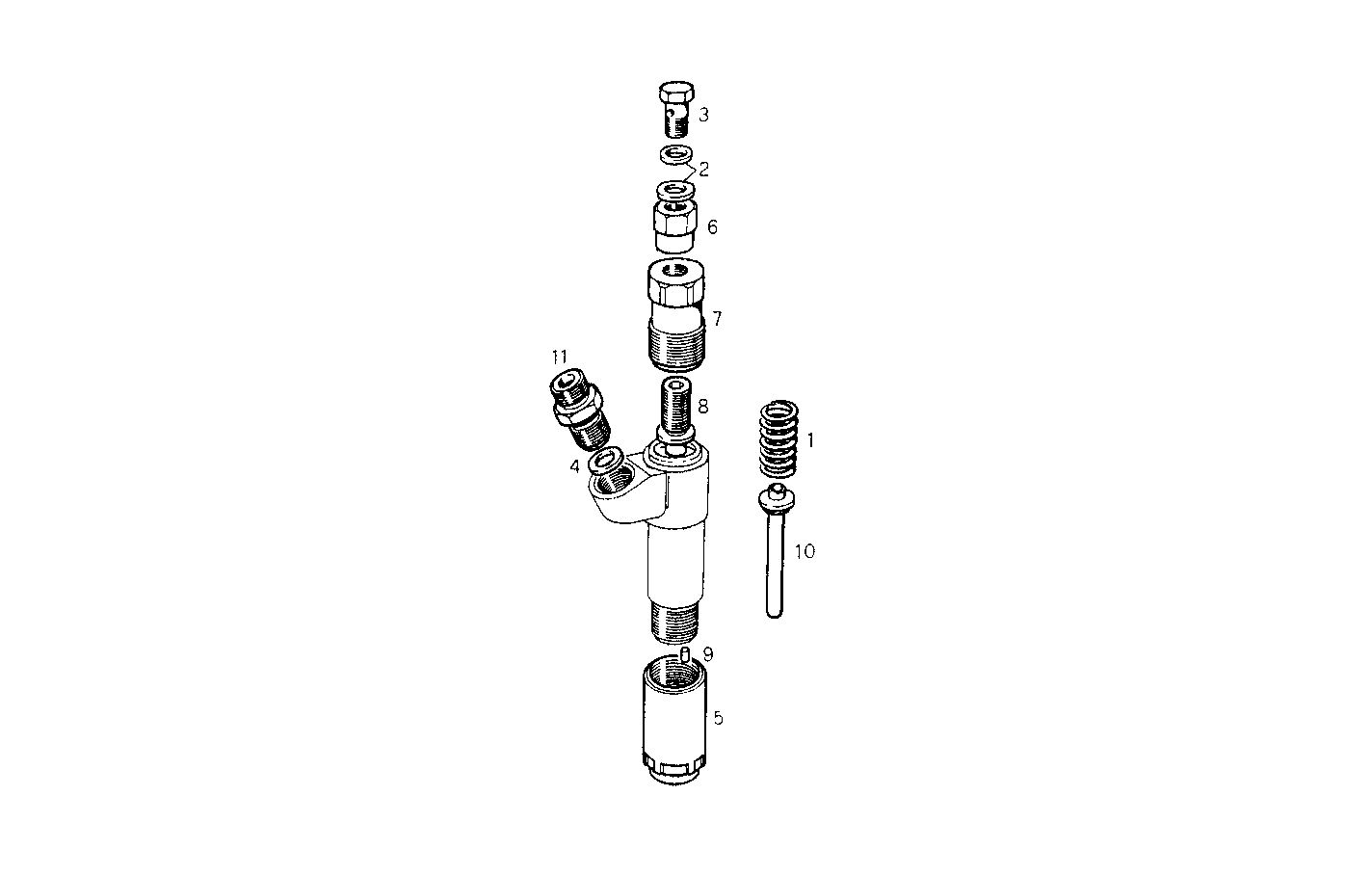 NOZZLE HOLDER (COMPONENTS) - 8361SI10.00A802 8361SI10 parts diagram