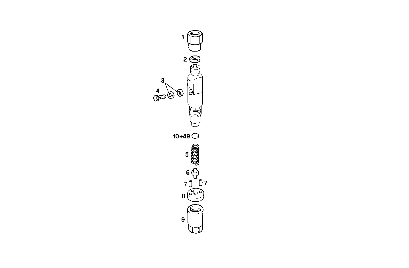 NOZZLE HOLDER (COMPONENTS) parts diagram