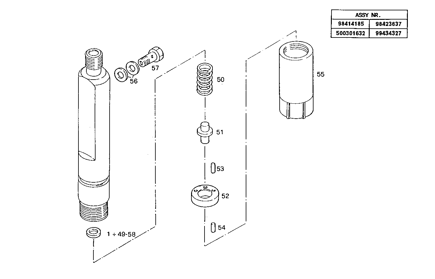 NOZZLE HOLDER (COMPONENTS) parts diagram