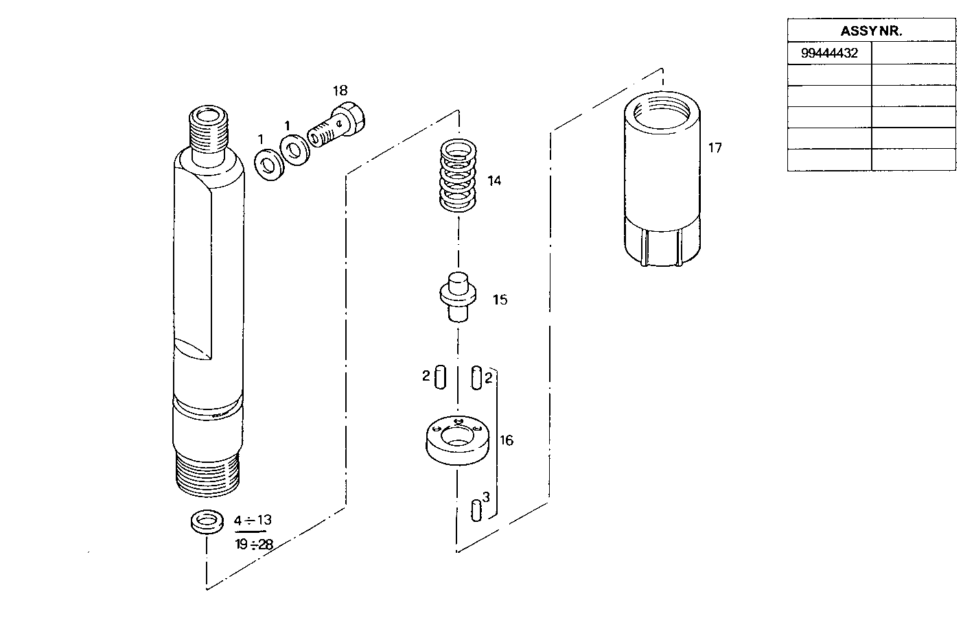 NOZZLE HOLDER (COMPONENTS) parts diagram