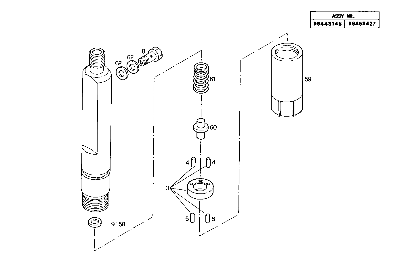 NOZZLE HOLDER (COMPONENTS) parts diagram
