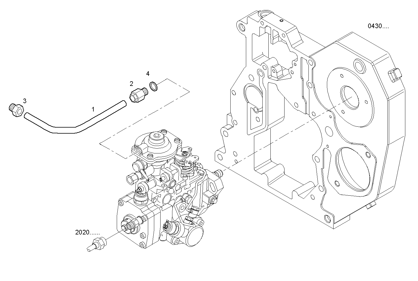 L.D.A. PIPE - N67MSTD23.00A800 NEF 6 mechanic. - TIER 2 parts diagram