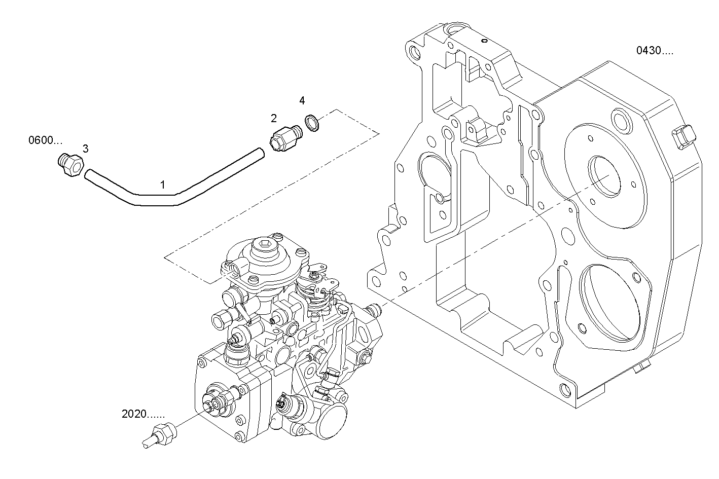 L.D.A. PIPE - N45MSTD22.50 NEF 4 mechanic. - TIER 2 parts diagram