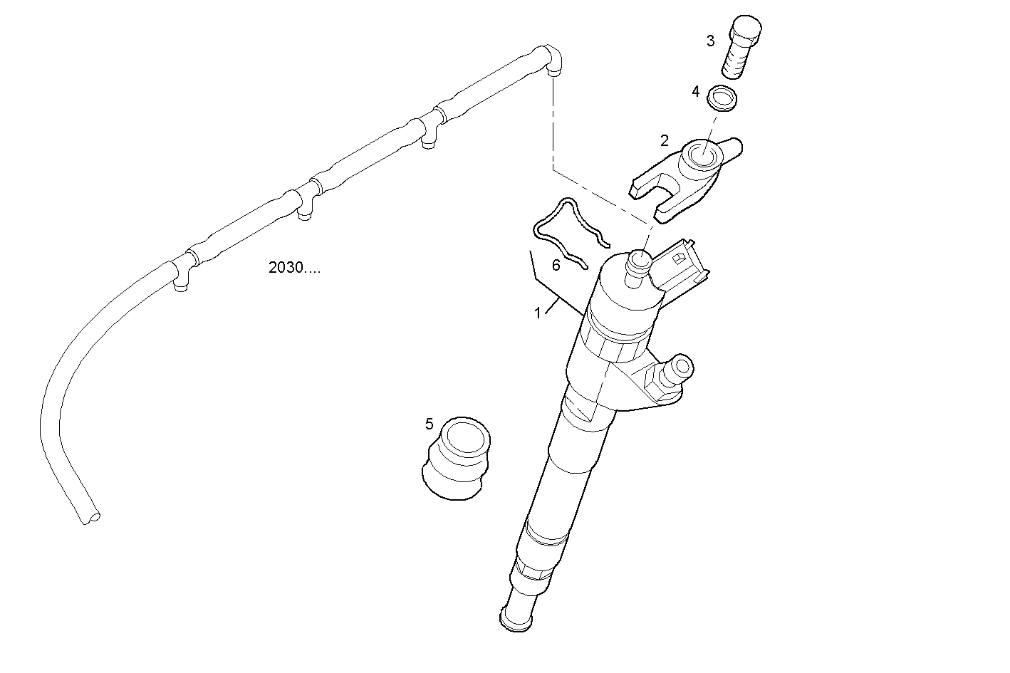 INJECTORS - F1CE0481F*A001 SOFIM HPI 3.0L - EURO 4 parts diagram