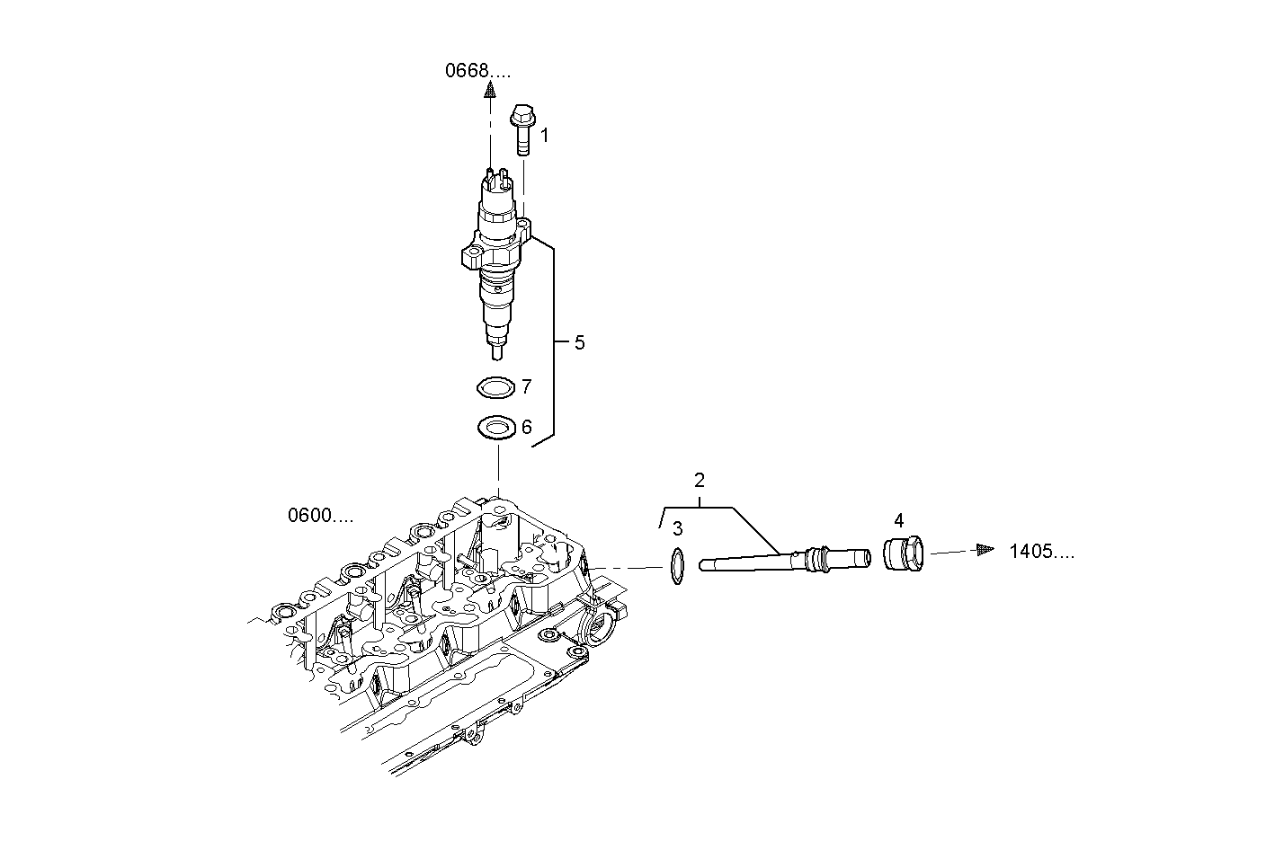 INJECTORS - GENEF200E.A72M NEF 6 electron. parts diagram