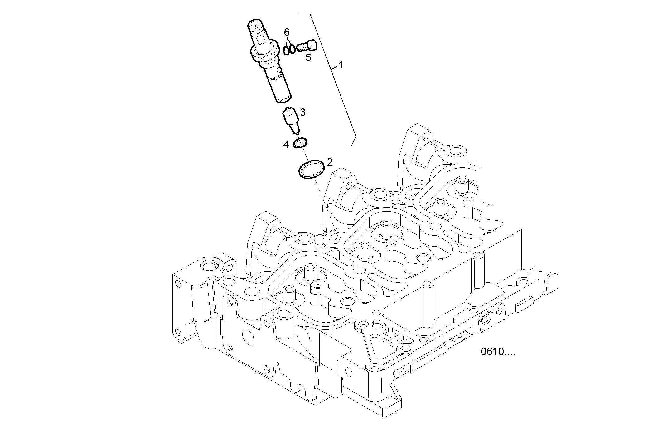 INJECTORS - N67MNTD21.00A001 NEF 6 mechanic. - TIER 2 parts diagram