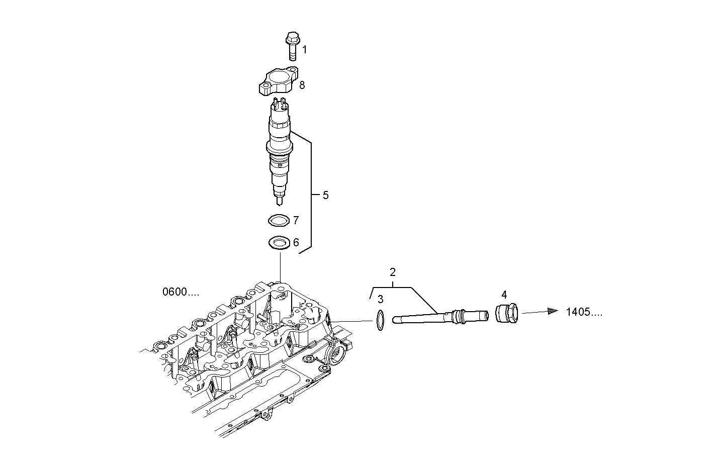 INJECTORS - N40ENT426.00A001 NEF 4 electron. - EURO 4 parts diagram