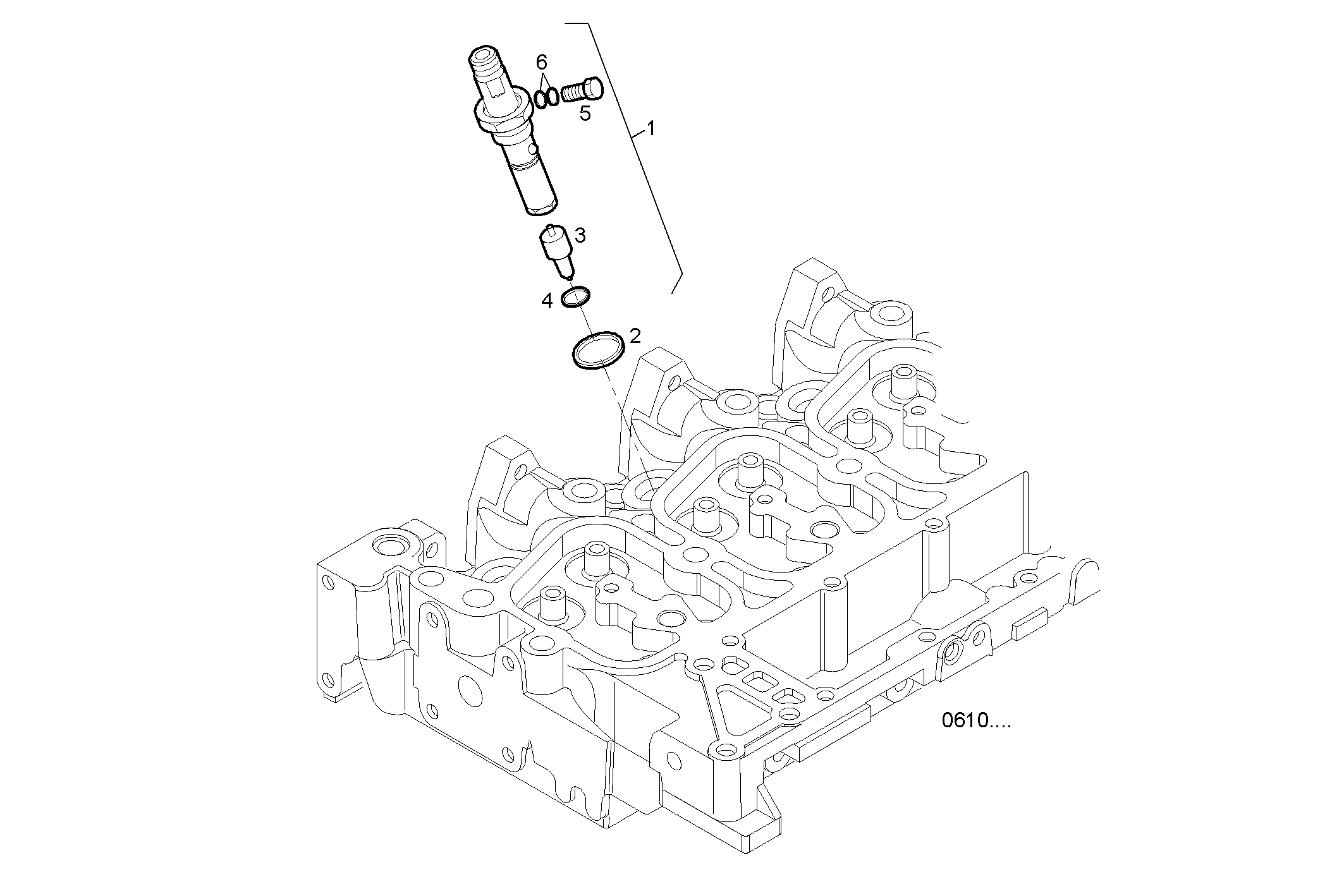 INJECTORS - F4GE9484D*J601 NEF 4 mechanic. - TIER 3 parts diagram