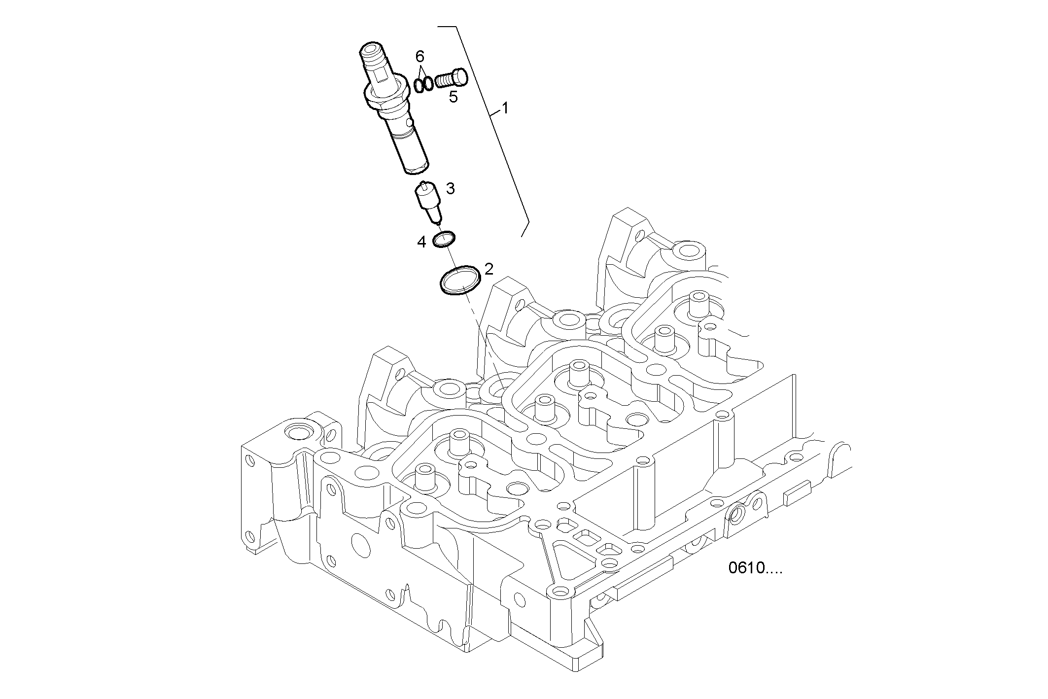 INJECTORS - N67MSAE00.00A800 NEF 6 mechanic. - TIER 2 parts diagram