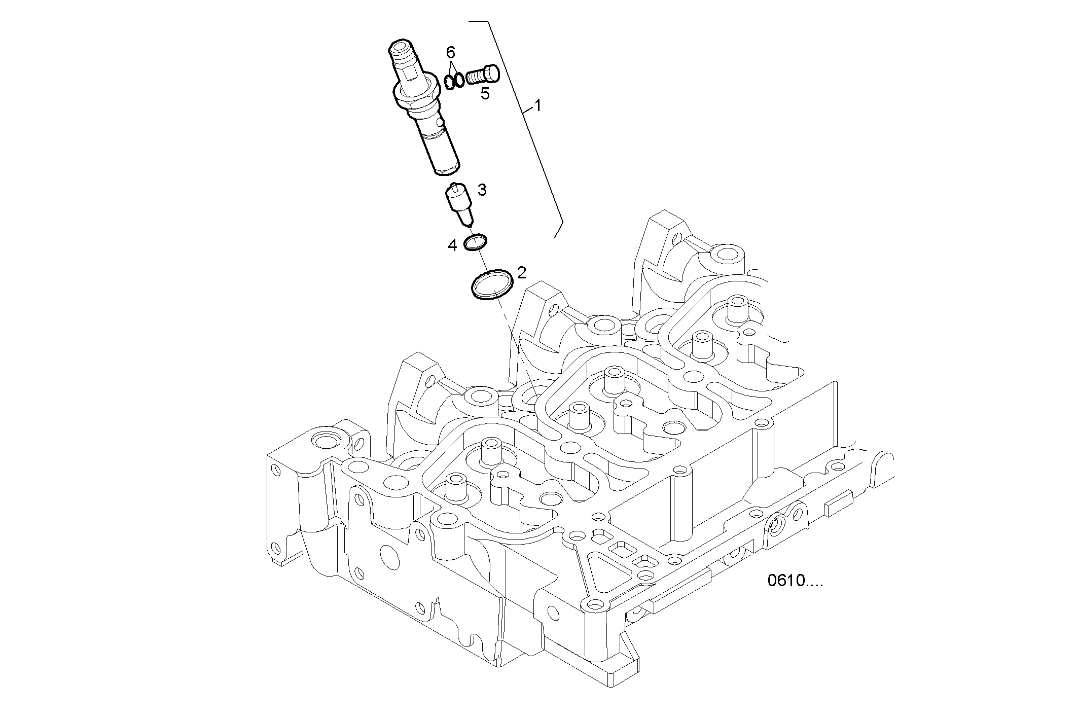 INJECTORS - N67MSAE00.00A001 NEF 6 mechanic. - TIER 2 parts diagram