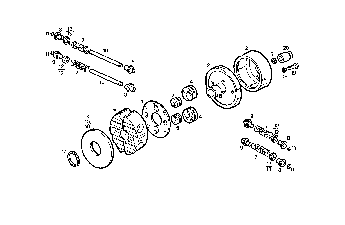 ADVANCE VARIATOR (COMPONENTS) parts diagram