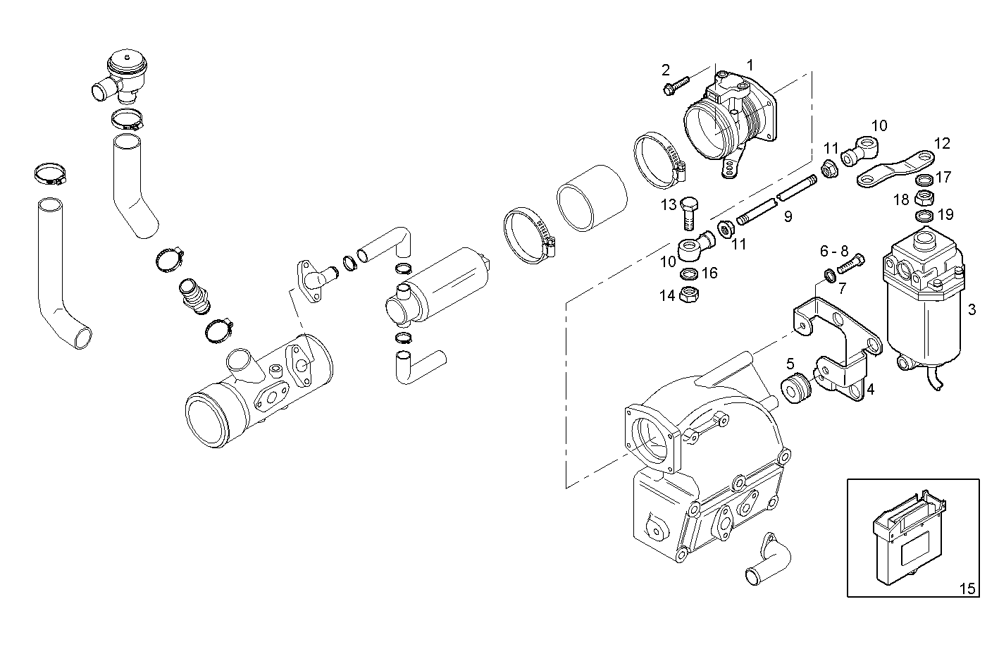BUTTERFLY VALVE REGULATION - F2BE0642A*A003 CURSOR 8 CNG parts diagram