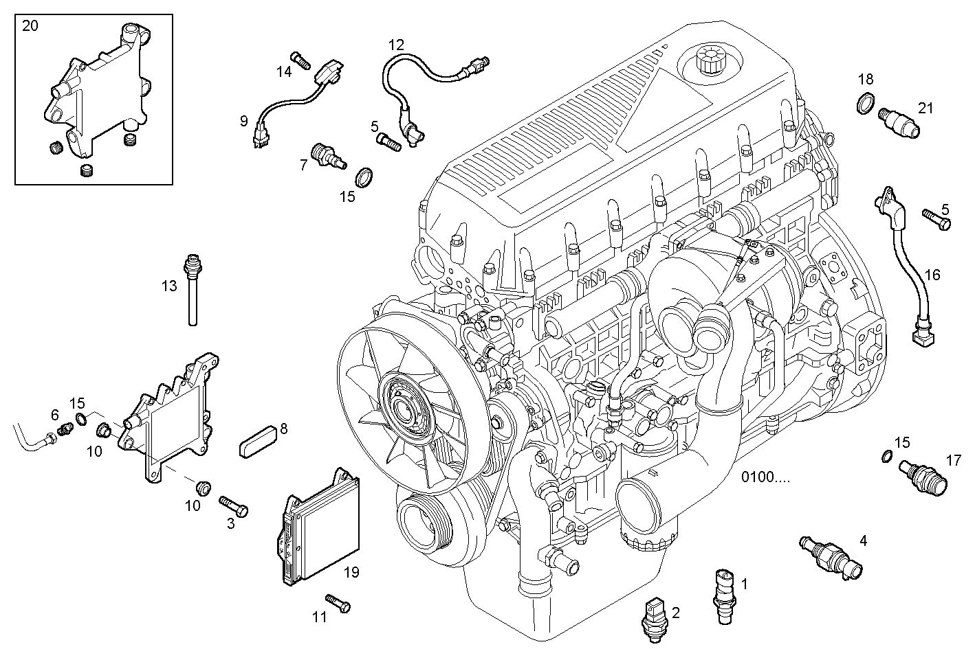 ELECTRONIC CONTROL UNIT parts diagram