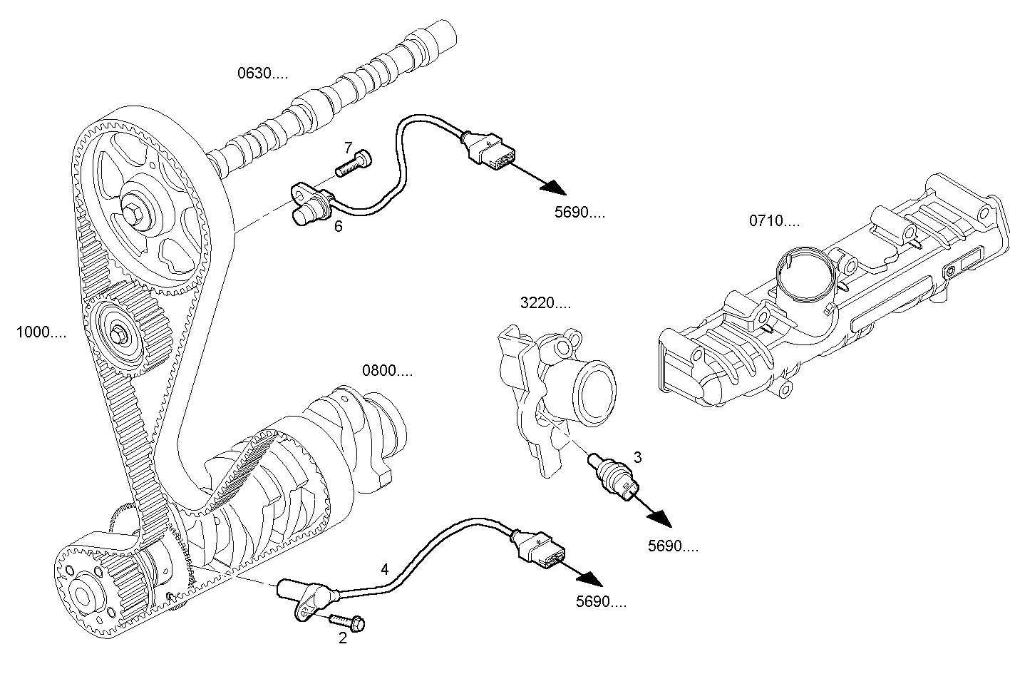 ELECTRONIC CONTROL UNIT - F1AE0481B*B301 SOFIM HPI 2.3L - EURO 3 parts diagram