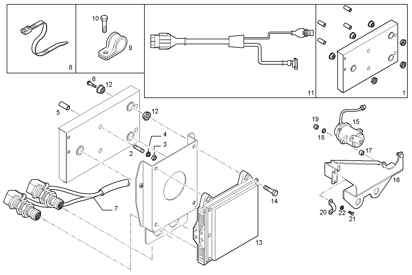 ELECTRONIC CONTROL UNIT - C13ENSM33.10 CURSOR 13 parts diagram