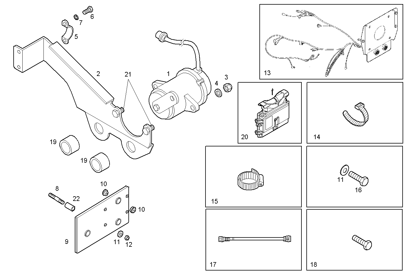 ELECTRONIC CONTROL UNIT - C13ENTM50.10 CURSOR 13 parts diagram