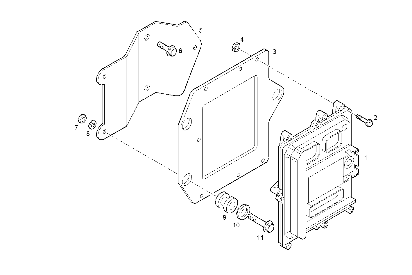 ELECTRONIC CONTROL UNIT - N60ENTF40.00 NEF 6 electron. parts diagram