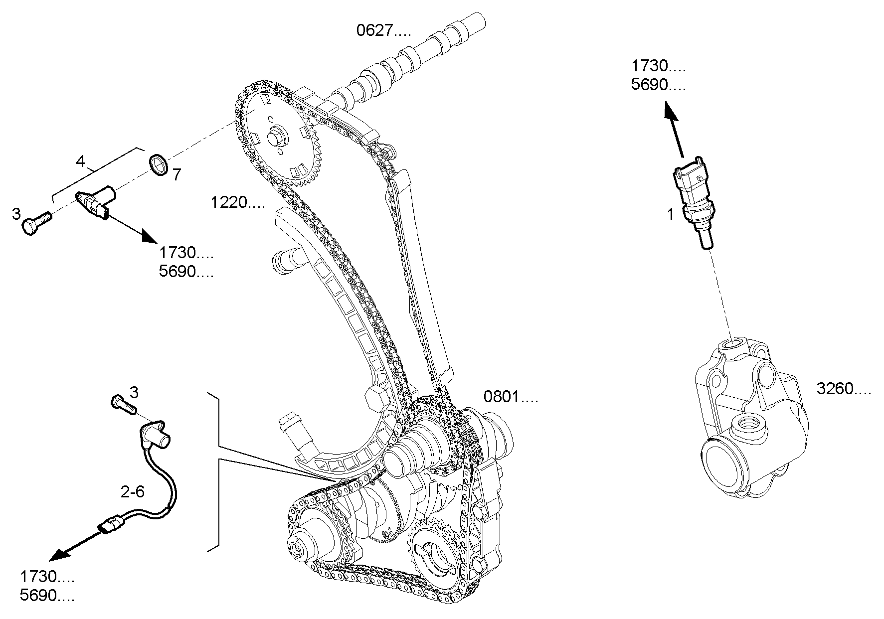 SENSORS - F1CE0481F*A001 SOFIM HPI 3.0L - EURO 4 parts diagram