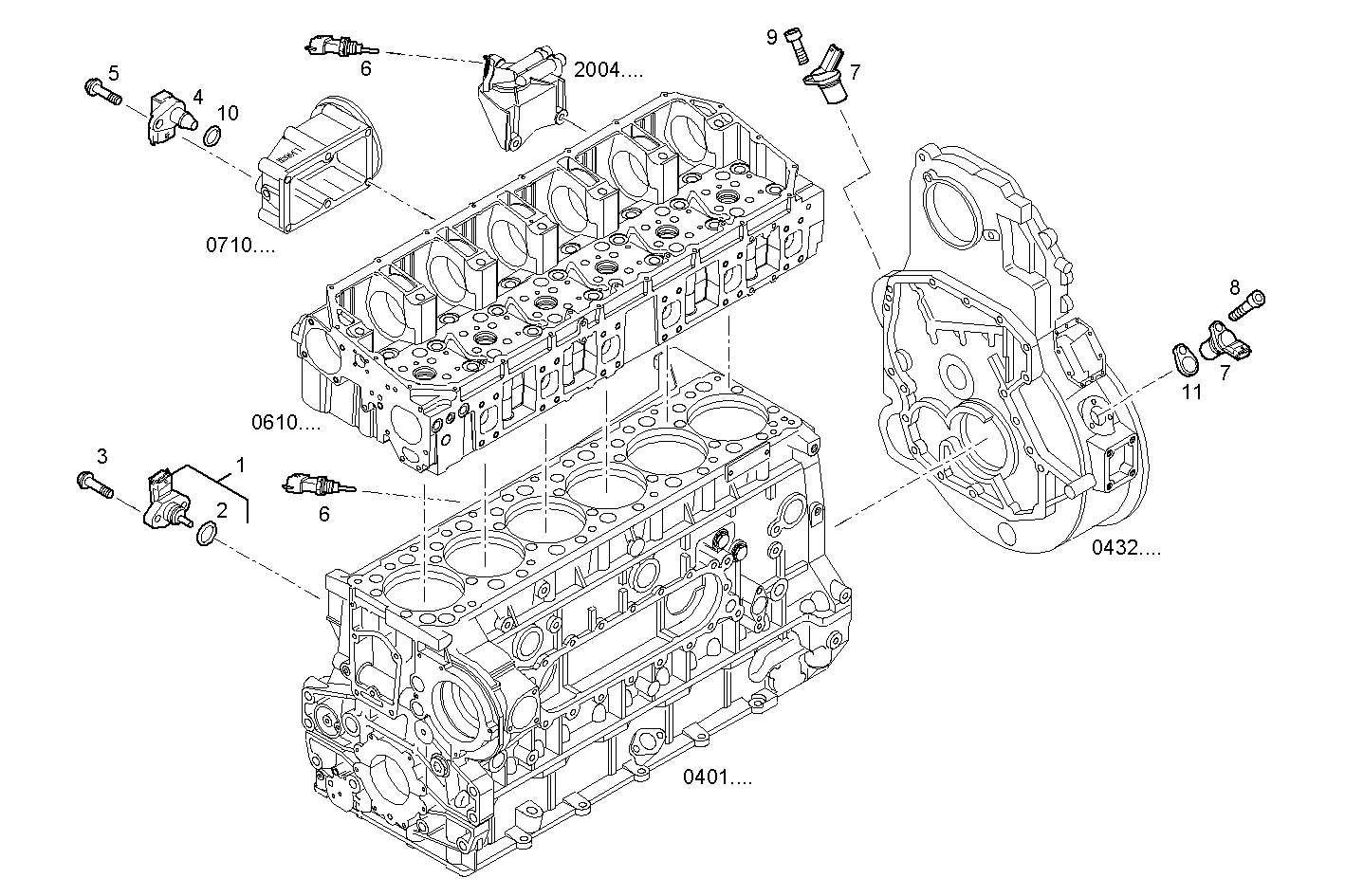 SENSORS - F3AE9687A*E001 CURSOR 10 - TIER 3 parts diagram