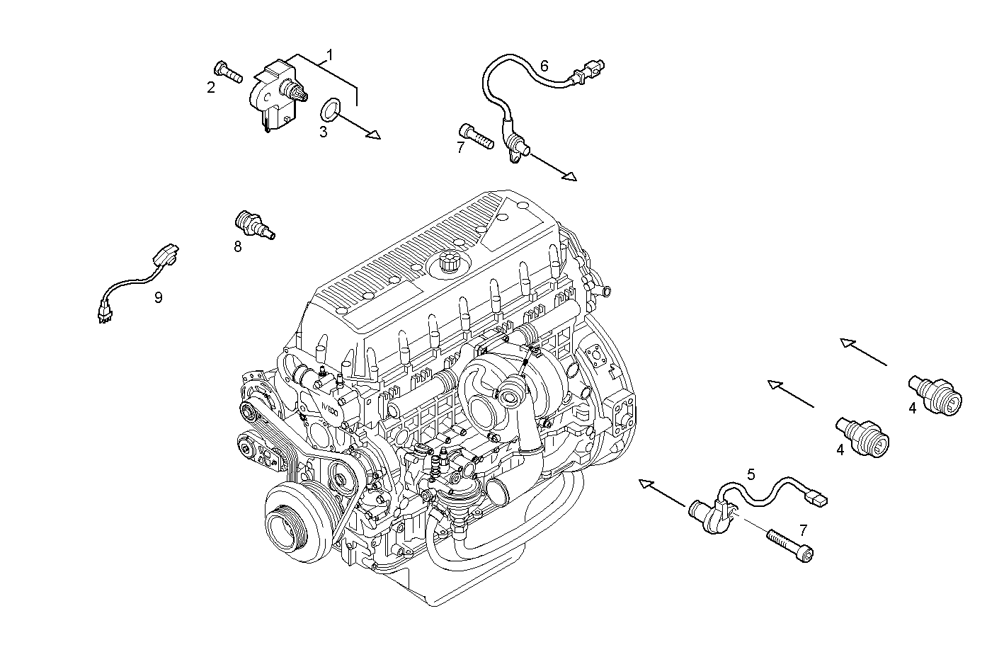 SENSORS - C78ENTE60.00 CURSOR 8 parts diagram