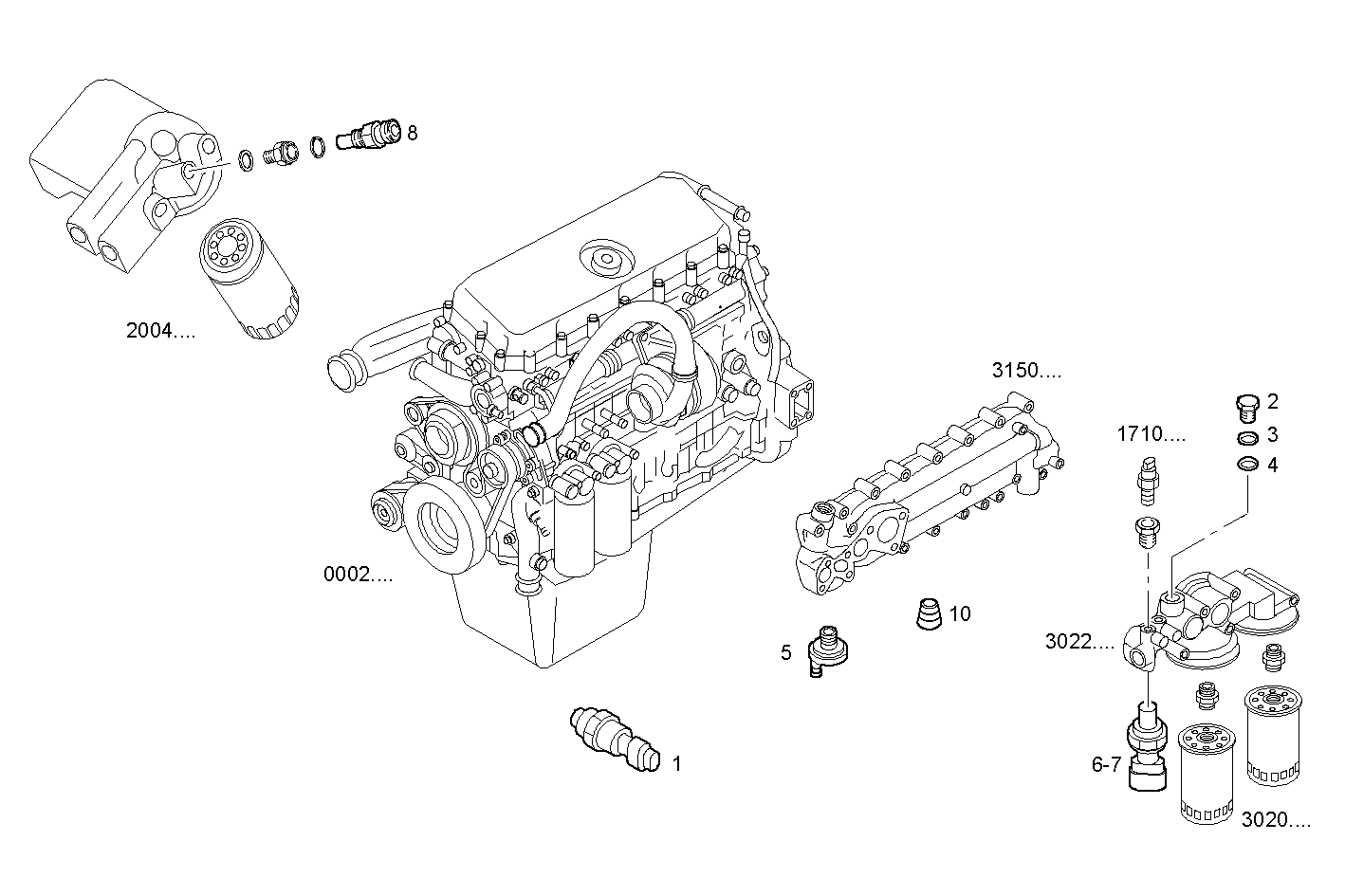 SENSORS - F2BE0682F*B403 CURSOR 8 - EURO 3 parts diagram