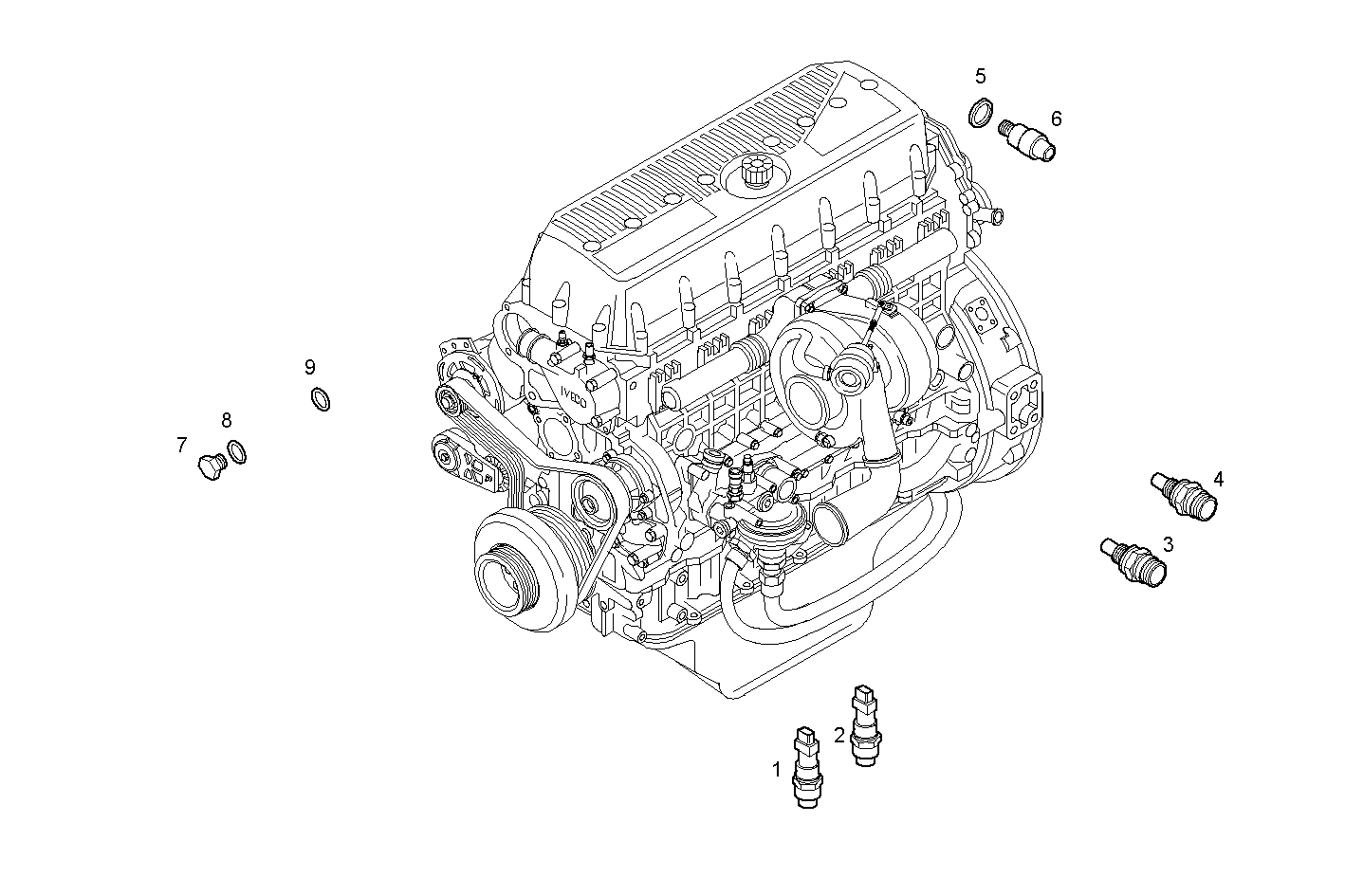 SENSORS - C78ENTD20.00A800 CURSOR 8 - TIER 2 parts diagram