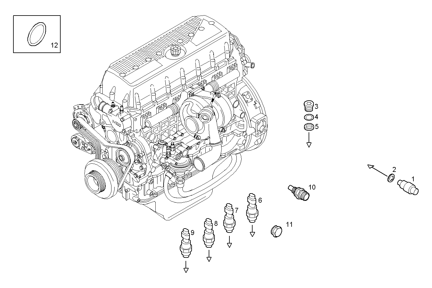 SENSORS - F3BE0684E*B101 CURSOR 13 - TIER 2 parts diagram