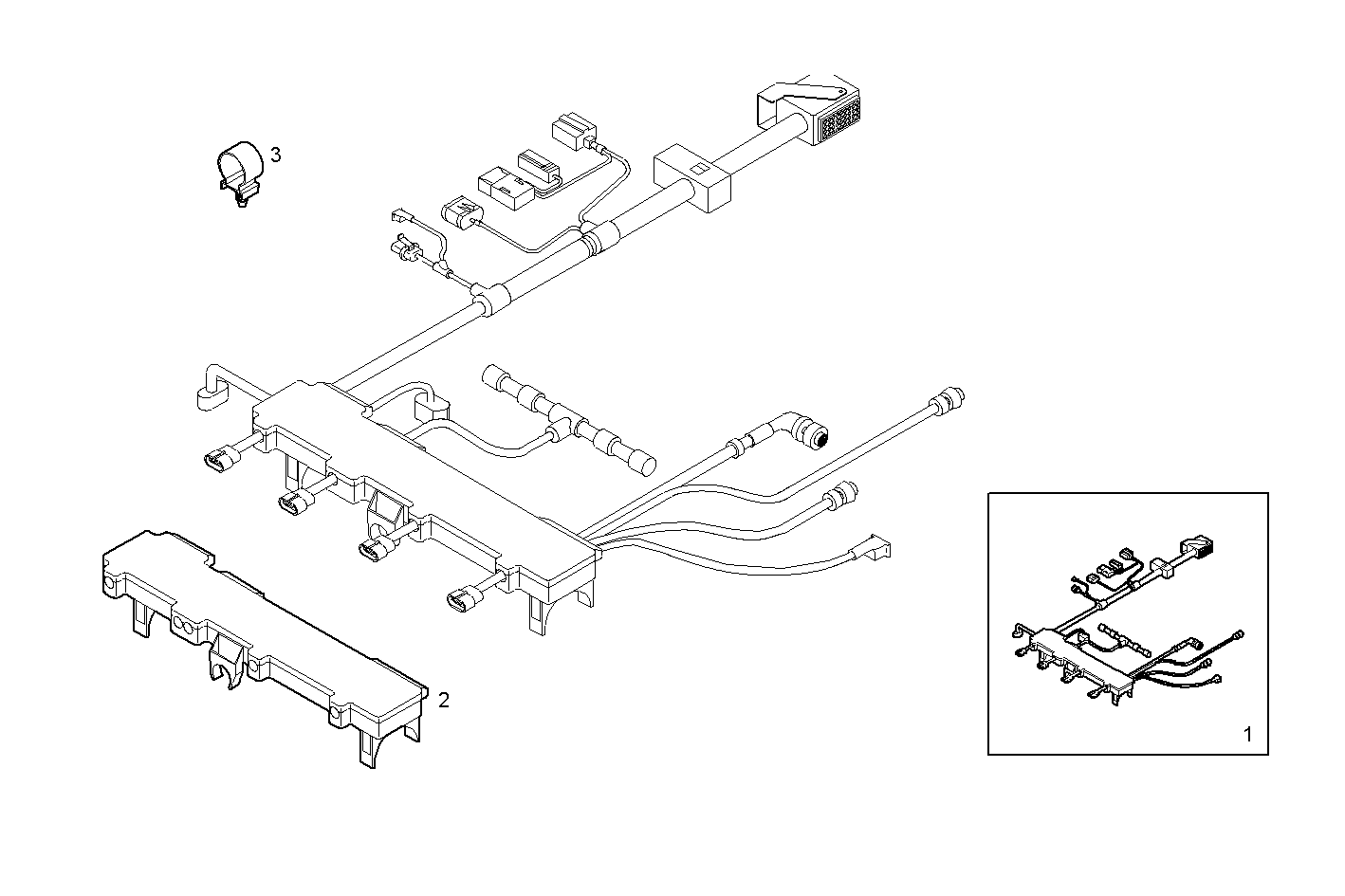 ENGINE CABLE - F1CE0481B*A001 SOFIM HPI 3.0L - EURO 3 parts diagram