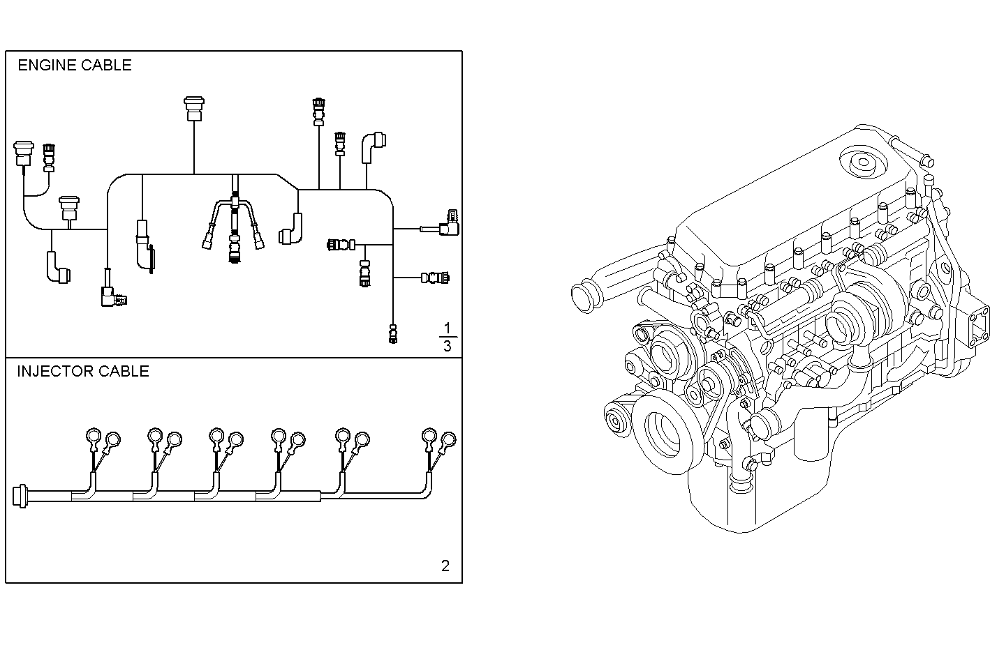 ENGINE CABLE - C78ENTC26.00A004 CURSOR 8 - EURO 3 parts diagram