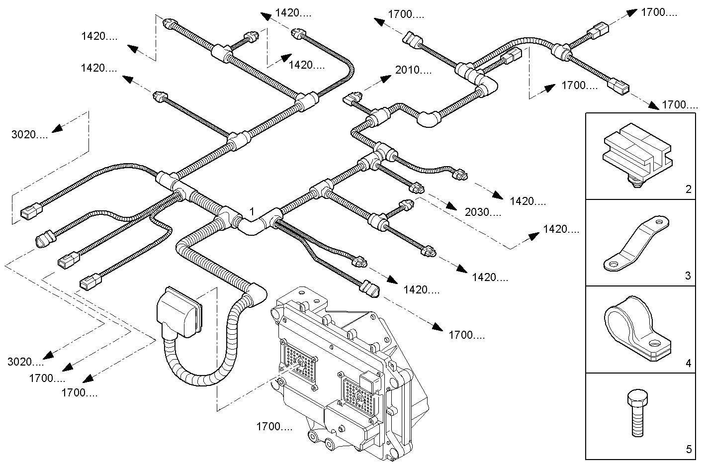 ENGINE CABLE - FVAE2884AB200 VECTOR 8 parts diagram
