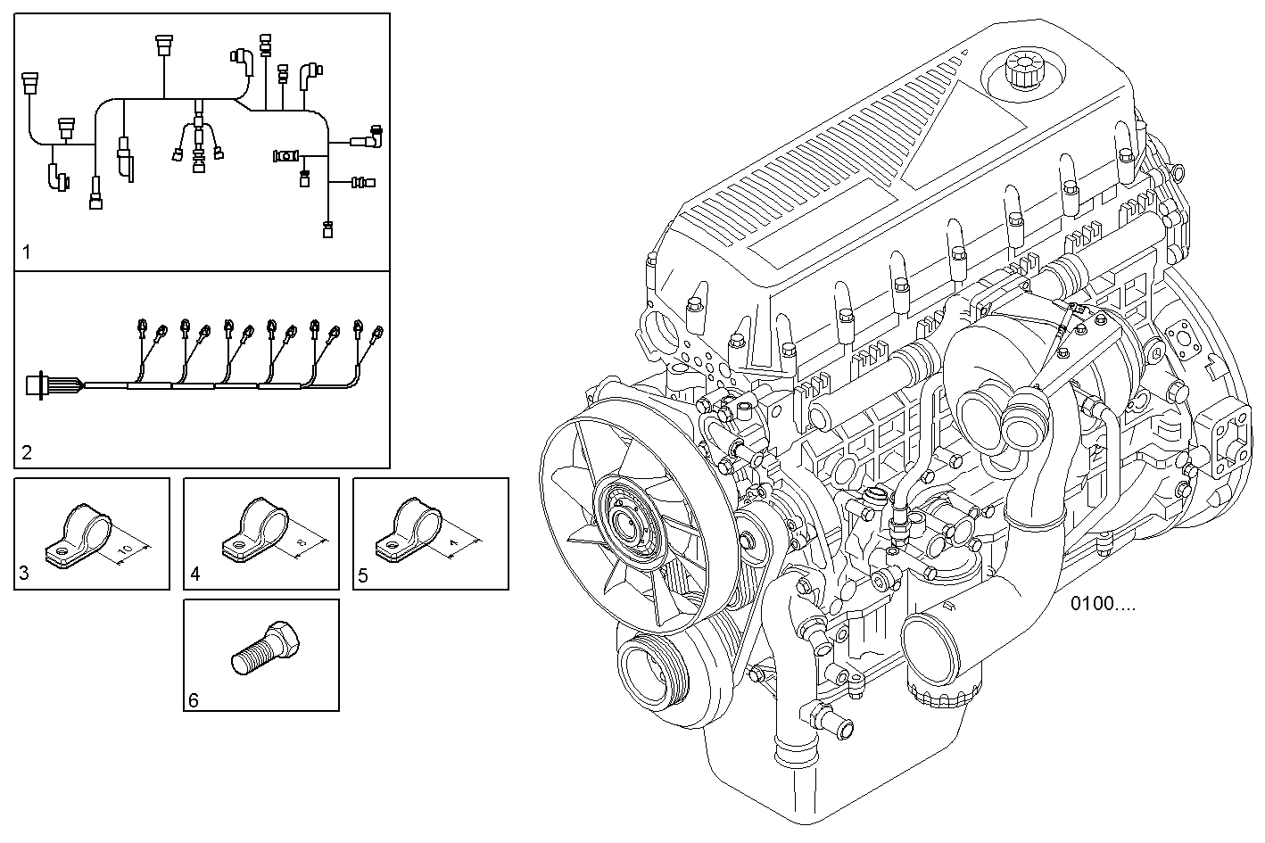 ENGINE CABLE - C78ENTE20.00A001 CURSOR 8 - TIER 2 parts diagram