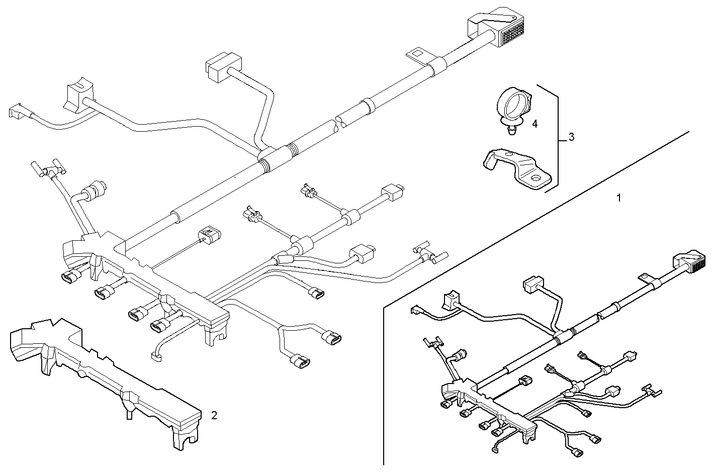 ENGINE CABLE - F1AE0481G*A001 SOFIM HPI 2.3L - EURO 4 parts diagram